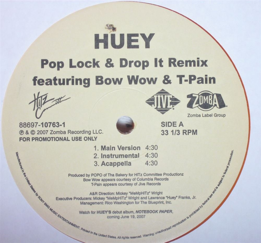 Huey Pop Lock & Drop It Remix / Aye Music