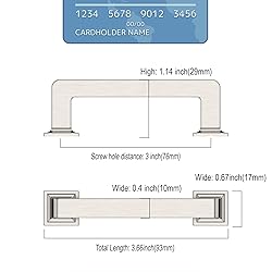 9BUILD 6 Pack 3 Inch Cabinet Handles Brushed Satin