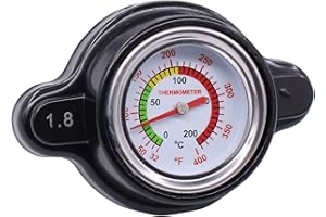 MOTOKU High Pressure Radiator Cap with Temp Gauge 1.8 Bar for Suzuki DRZ400 DRZ400SM RM125 RM250 RM85 RMX250 RMZ 250 450 King Quad 750 LTZ 400 QuadRunner 500 LT250R