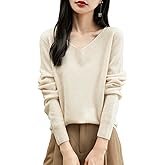 Chanyarn Women's 100% Merino Wool V Neck Sweater 2025 First-Line Ready to Wear Casual Long Sleeve Seamless Knit Sweater