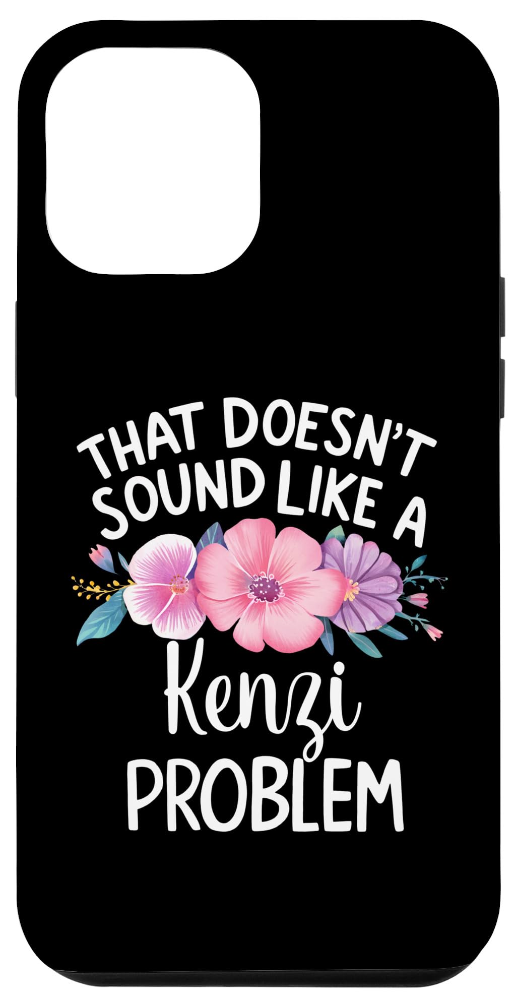 iPhone 12 Pro Max KENZI Personalized Cute Flower Girls KENZI Name Case