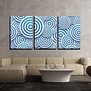Vector Seamles Pattern Striped Circles of Different Sizes...