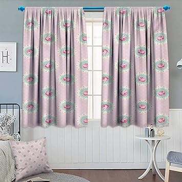 Amazon Com Anhounine Shabby Chic Blackout Curtain Retro Style