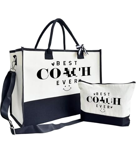 SUSZDOU Amazing Tote Bag, Canvas Tote Bag for Women with Zipper Closure, Shoulder Beach Bag,Female Trainers Gifts for Women, Makeup Bag : Clothing, Shoes & Jewelry