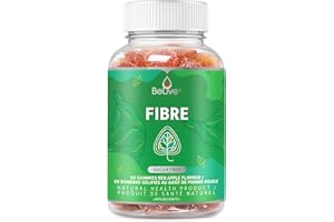 BeLive Fiber Gummies - Prebiotic Fiber Supplement with Chicory Root & Inulin for Digestive Support & Overall Gut Health I Veg