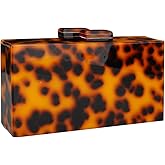 EROGE Acrylic Clutch Purse Perspex Box Colorful Geometric Design Handbags for Women