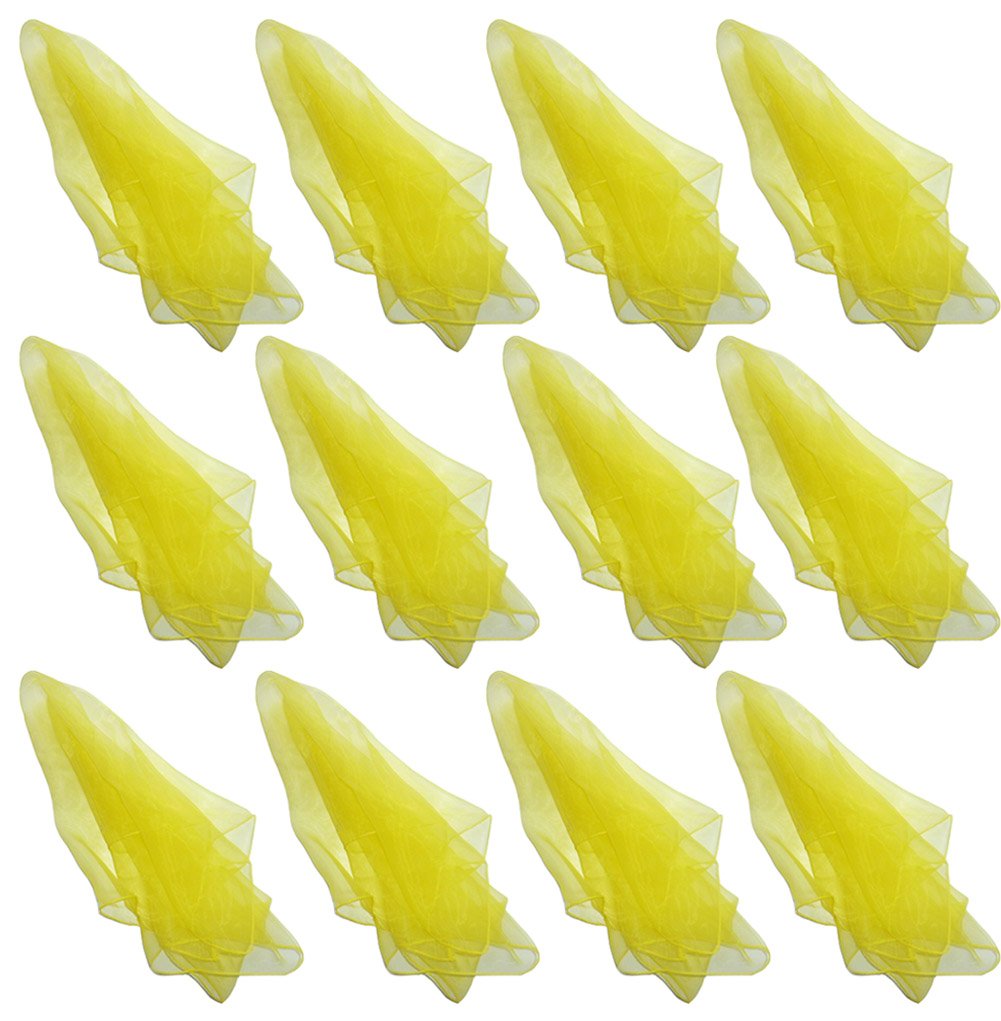 Hoerev Pack of 12 Aapprox. 40cm x 40cm Dancing Juggling Scarves