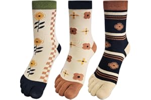 HOMSSEM Womens Girls Toe Socks Five Fingers Cute Colorful Ankle Athletic Running Toe Seperated