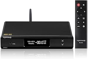 KGUSS Topping D90LE HiFi DAC Bluetooth 5.0 ES9038PRO DSD512 PCM32bit/768kHz USB/Coax/Opt/AES/IIS Desktop Audio Preamp Decoder (Black)