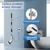 Aken Electric Spin Scrubber Cordless 8 Brush Heads Extension Handle 2 Speeds view 4