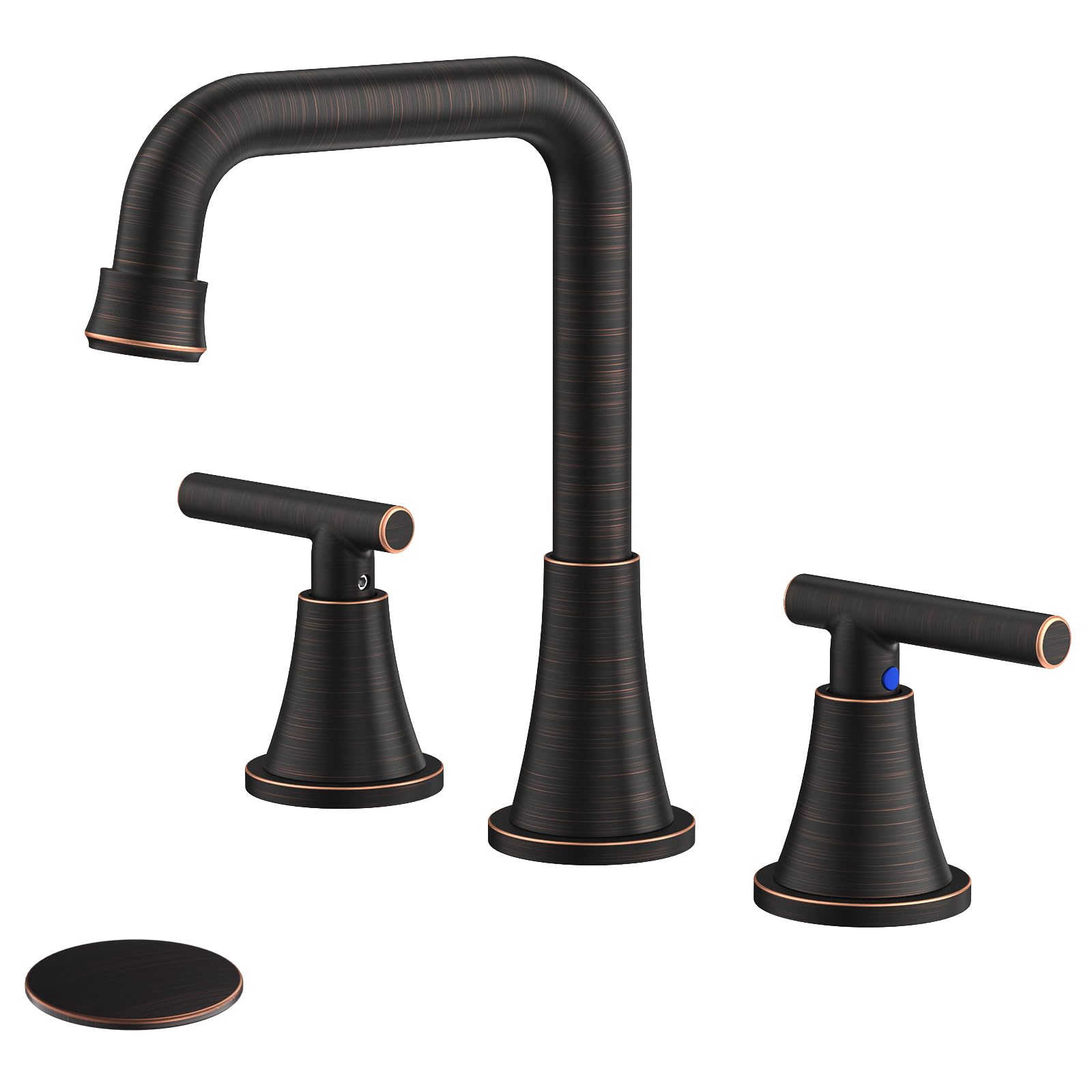 Bathroom Faucet 3 Hole, Oil Rubbed Bronze Bathroom Sink Faucet with ...
