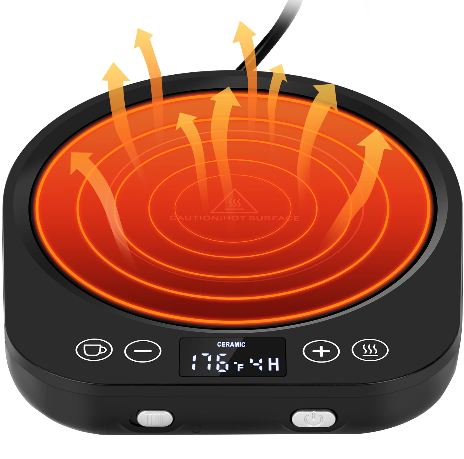 Photo 1 of PUSEE Candle Mug Warmer Electric, Auto On/Off Gravity-Induction Coffee Warmer with 9 Temp Settings, 1-9 Timer Candle Melter, Beverage Warmer for Home & Office
