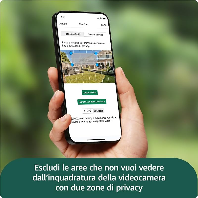 Videocamera Blink Outdoor 4 (Ultimo modello) - Videocamera di sicurezza smart HD wireless, autonomia di due anni, compatibile con Alexa - Sistema a 2 telecamere con Sync Module Core incluso - IP65