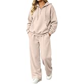 WWPPAION Sweatsuits Women 2 Piece Outfit Oversized Fit Quarter Zip Up Hoodies Pullover Matching Wide Leg Sweatpant Tracksuit