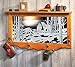 Nature's Etched Glass Wolf Storage Shelf, Brown