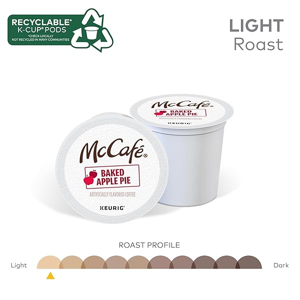 MCCAFE BAKED APPLE PIE COFFEE, KEURIG SINGLE SERVE K-CUP PODS, 60 COUNT, (6 PACKS OF 10)