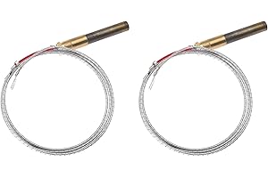 Kicofyee 36'' 750mv Thermopile Generators for Fireplace Gas Ovens/Grills/Boilers/Water Heaters Frying Furnace 750℃ Millivolt Thermocouple