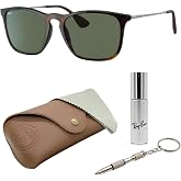 Ray-Ban RB4187 CHRIS Square Sunglasses with Official Eyewear Kit