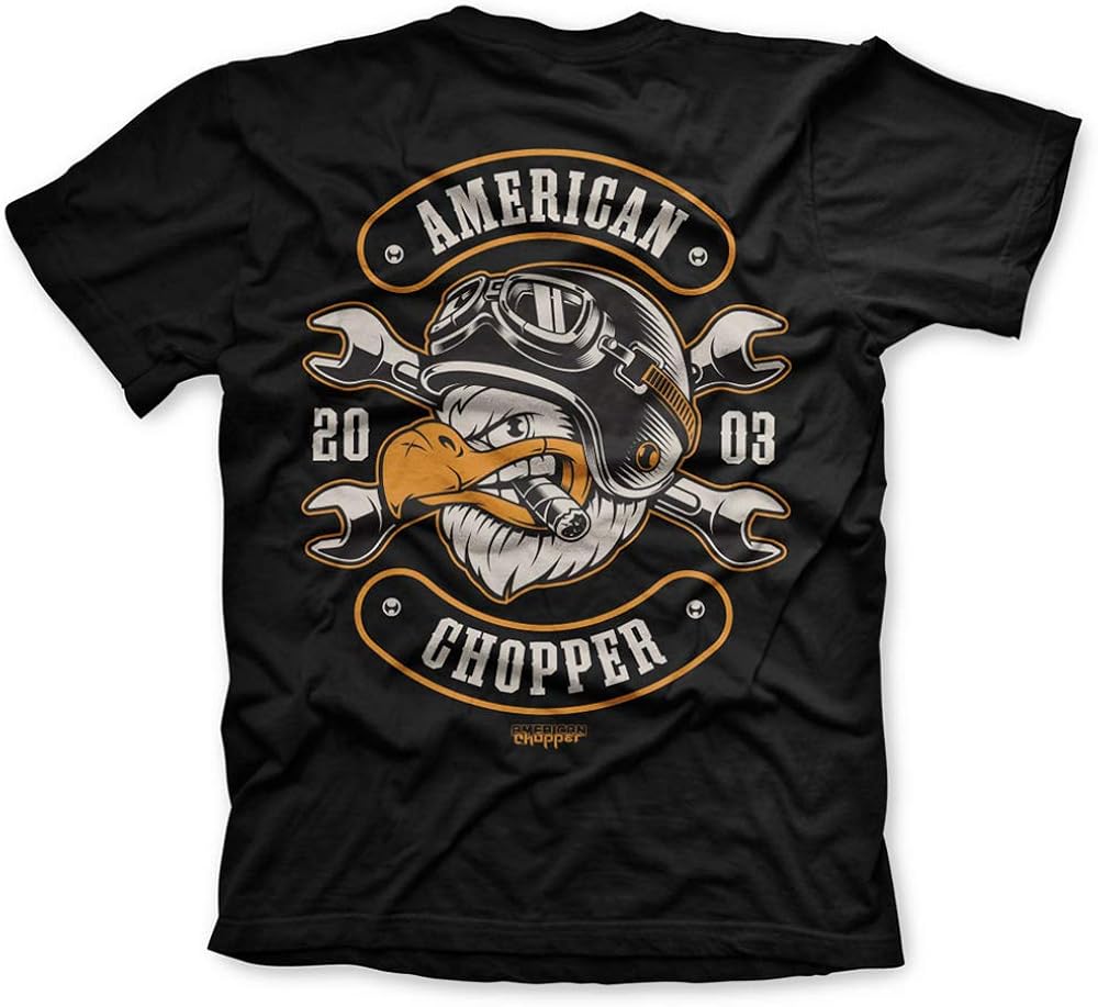 American Chopper Cigar Eagle Orange County Choppers Black Men TShirt