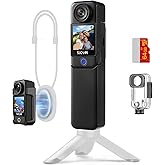 SJCAM C300 2IN1 Hand held Budget Camera (64GB),4K Pocket,7H Power,6-Axis Stabilization Vlog Camera,1.3'' Touch Screen,Birthday Gifts for Women Her Mom Wife Girlfriend Kids on Valentines Mothers Day