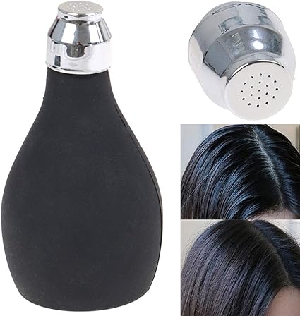 talcum powder hair styling