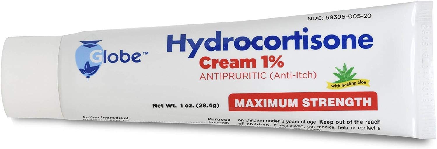 Hydrocortisone Maximum Strength Cream 1% with Aloe, 4 OZ (Compare to Cortizone-10) (4 x 1 OZ Tubes): Health & Personal Care