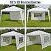BenefitUSA EZ POP UP Wedding Party Tent 10'x10' Folding Gazebo Beach Canopy W/Carry Bag with sidewalls Side Panel