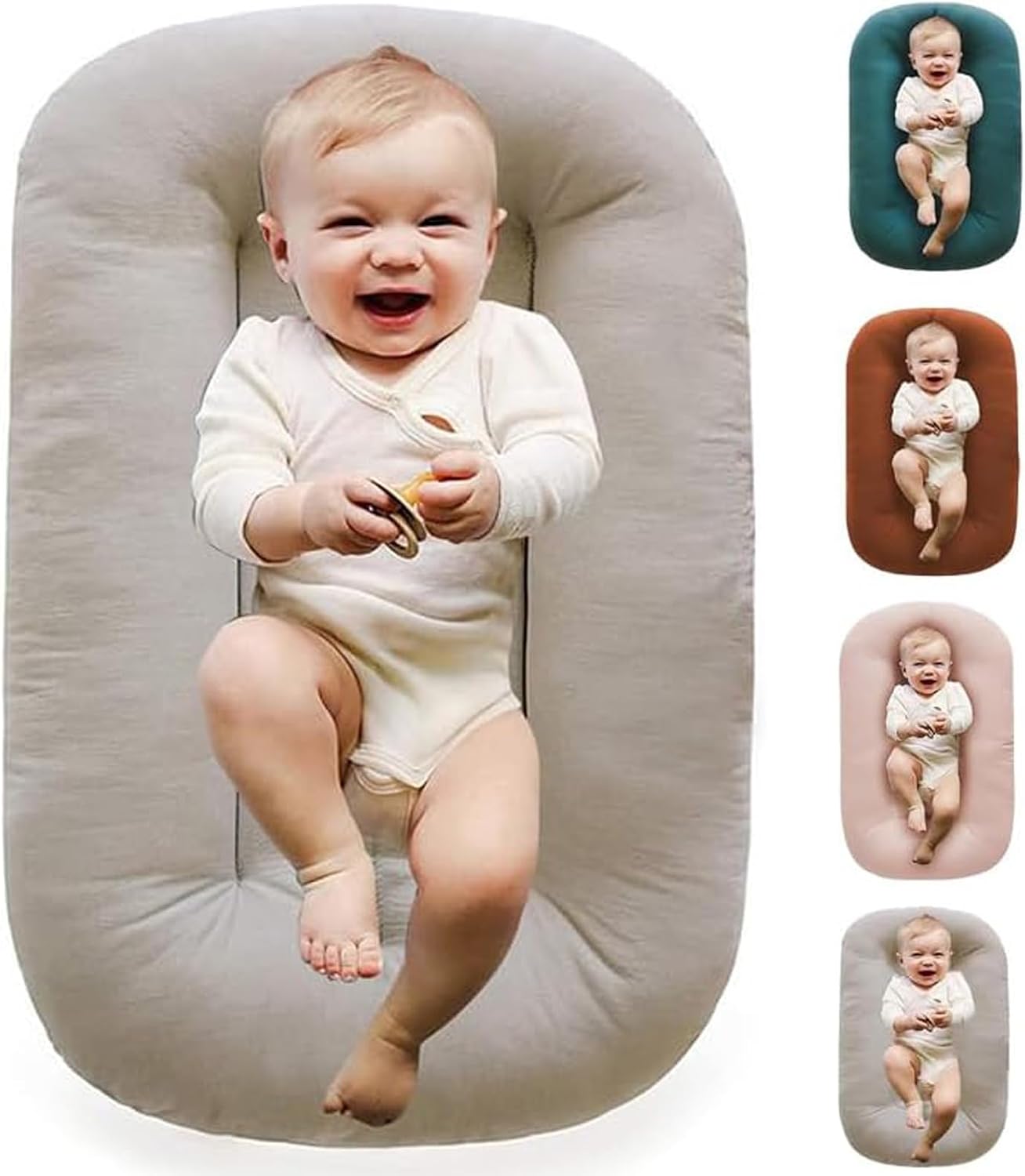 Lounger Pillow for 0-24 Months, Lounger Pillow for 0-12 (Beige)