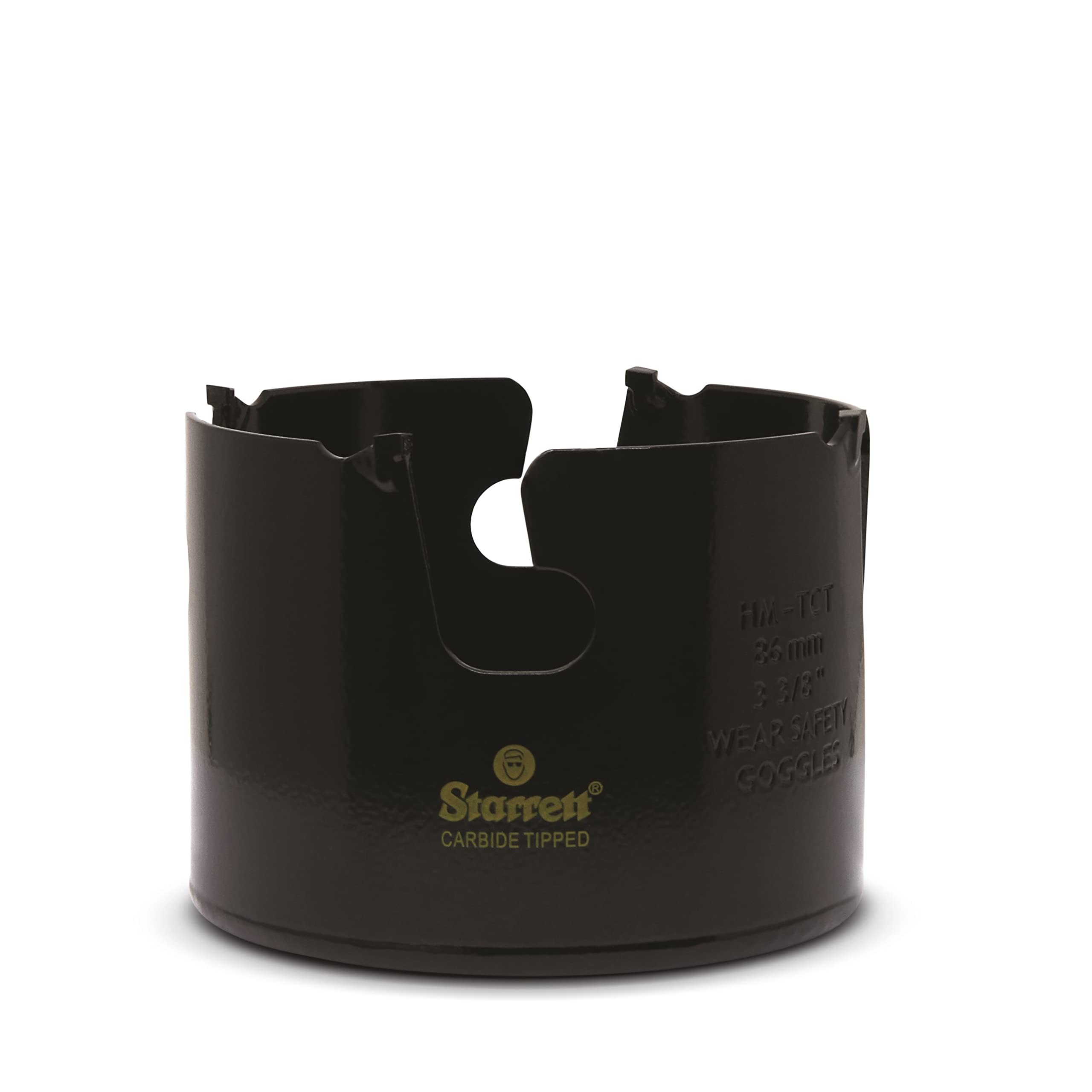 Starrett Tungsten Carbide Tipped Holesaw - MPH0338 Multi Purpose Cut TCT Hole Saw Cutter - For Wood MDF Plastics Ceramic Wall Tiles - 86mm