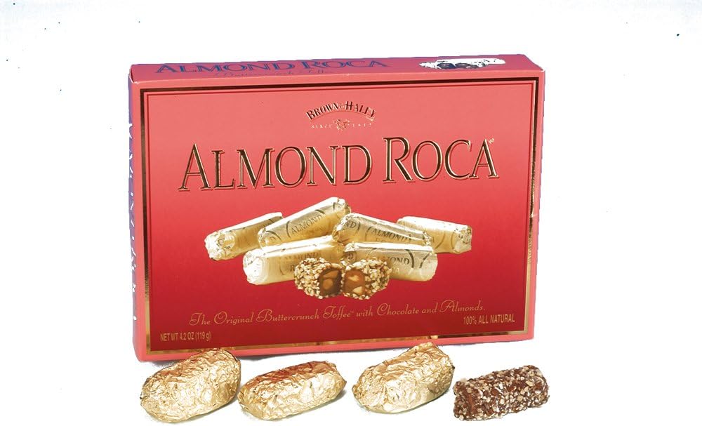 Brown and Haley Almond Roca Buttercrunch Toffee, 4.2-Ounce Boxes (Pack of 4)