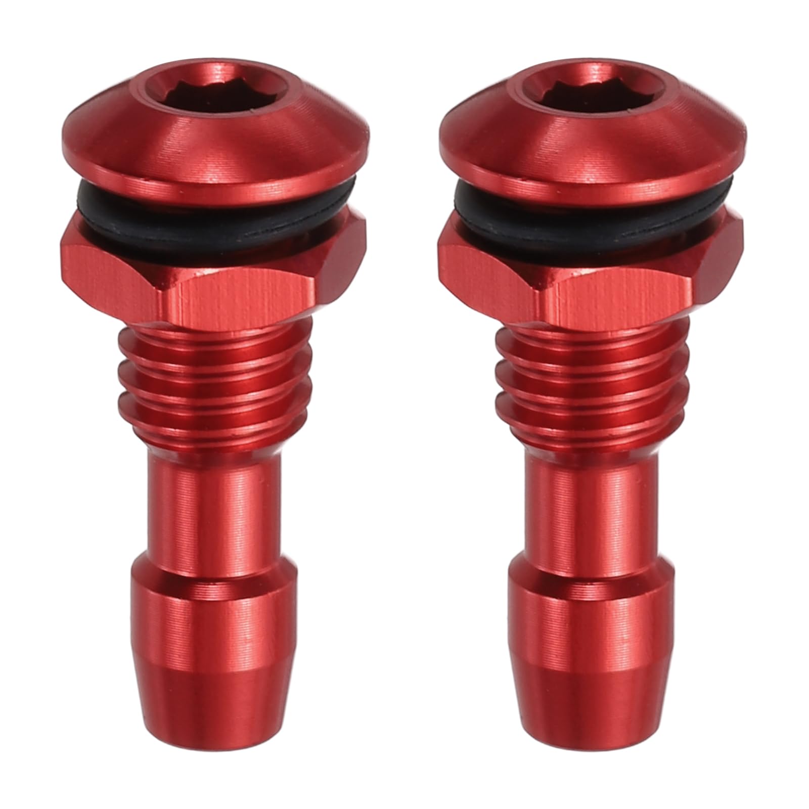 sourcing map 2Pcs 20mm M6 RC Boat Water Nipple Water Outlet Nozzle Aluminium Alloy Cooling Tube Extension for RC Boat Motor Cooling System Kit Red