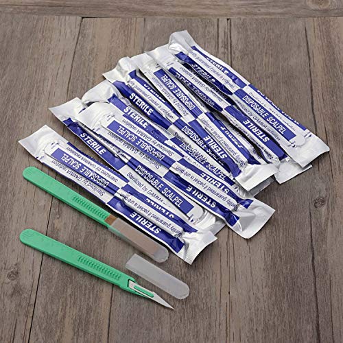 UKCOCO 10Pcs Disposable Plastic Surgical Scalpel Knife Multi-Function Scrapbooking Crafts Carving Knife Tools(SS-1)