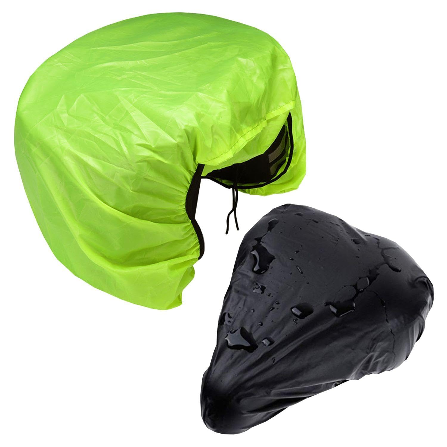 1 Bicycle Pannier Bag Rain Cover And 1 Rainproof Seat Cushion Cover, Outdoor Cycling Equipment, Bicycle Dust Cover, Bicycle Protective Cover, Bicycle Accessories