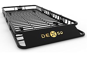 JoanKaren Universal Roof Rack Basket, Heavy Duty Rooftop Cargo Carrier with Extension, 84 x 39 Inches 200 LBS Capacity, for S