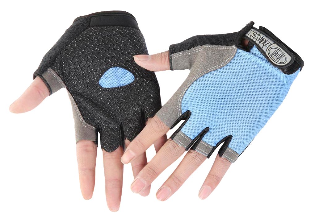 YJZQ Men Women Sports Half Finger Gloves Mittens Breathable & Non-slip Cycling Gloves Shockproof Fingerless Gloves for for Riding Motorcycle Bike Camping Hiking Climbing Fitness UV protection Gloves