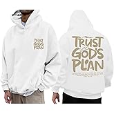 Weripoah Christian Hoodies for Men Jesus Hoodie Religious God Sweatshirts Faith Bible Verse Sweatshirt Inspirational Pullover