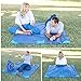 Outdoor Beach Blanket/Compact Portable Pocket Blanket by Athletrek- Waterproof Sandproof Lightweight Tarp/Poncho for Picnic, Camping, Hiking, Travel, Sports, Festival-Stakes, Pockets, Pouch, Carabiner