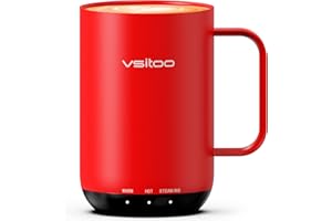 Vsitoo S3 Ultra 20oz Smart Self Heating Coffee Mug,Heated Coffee Mug with Auto-Sensing AI Heats Drinks to 120-150°F Hands-Fre