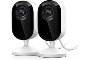 Arlo Essential Indoor Security Camera 2K (3rd Gen, 2025 Release) - Wired Plug-in Power, Person Recognition, Animal Detection, 1-Month Trial of Secure Plan, Automated Privacy Shield, 2 Cam, White