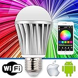 Lumen8 Wi-Fi 7W Multi-Colored Smart LED Light Bulb; Smartphone Controlled, Dimmable - Works with iPhone, Android Phone and Tablets (WF7WS1)