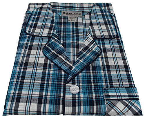 image for Robes King RK Classical Sleepwear Mens Broadcloth Woven Pajama Set, Si