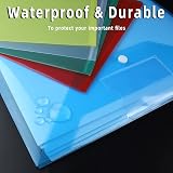 GoodtoU Plastic Wallets A4 Folders with Popper 6 Pack view 3