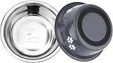 PETTOM 2 Pack Stainless Steel Dog Bowls with Non-Slip Silicone Bottom 2020ML view 9