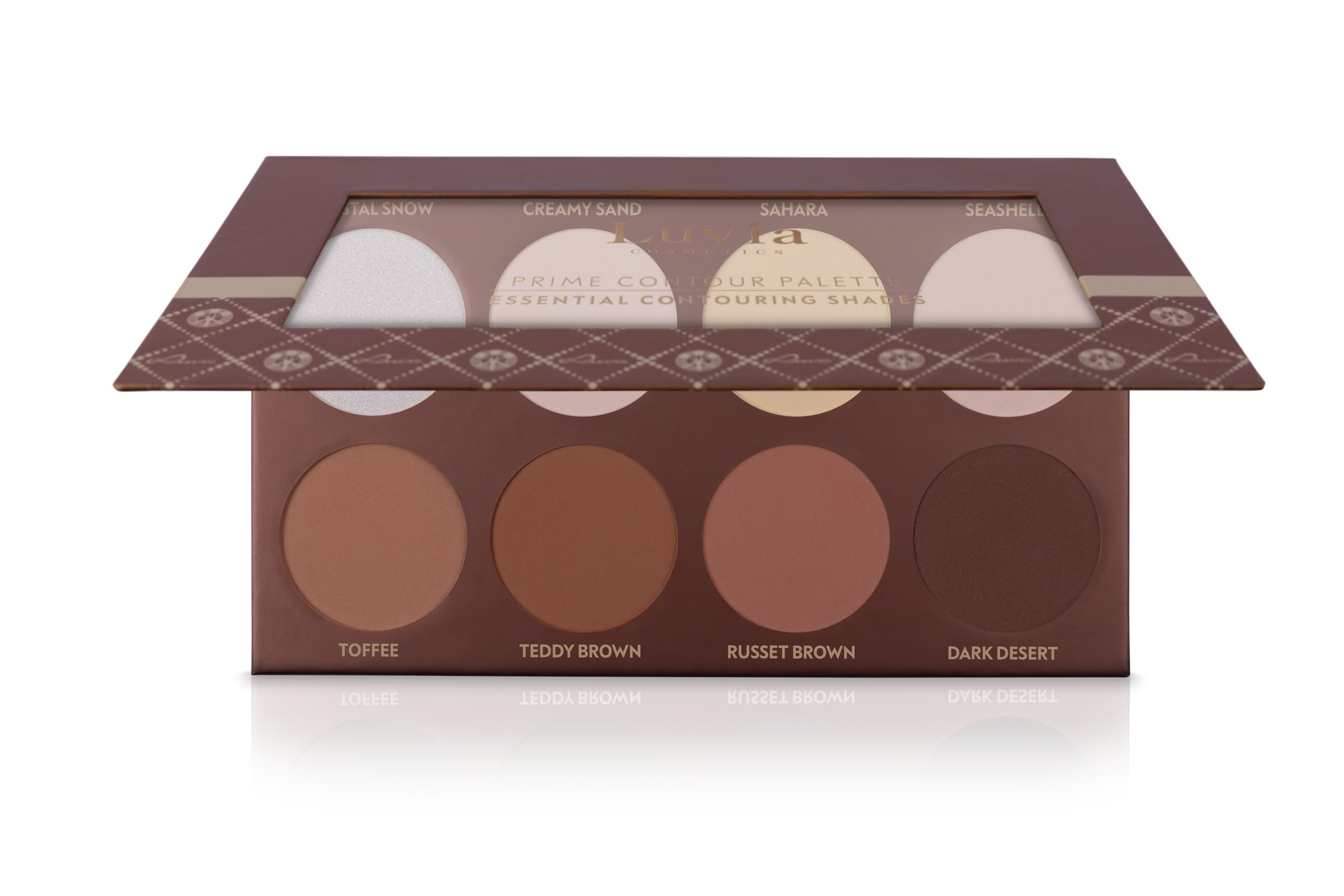 Professional Contour Palette – 8 Colours (Powder) in One Kit with shades to Contour, Highlight and Set your Make-Up – Vegan/Cruelty Free Cosmetics by Luvia Cosmetics