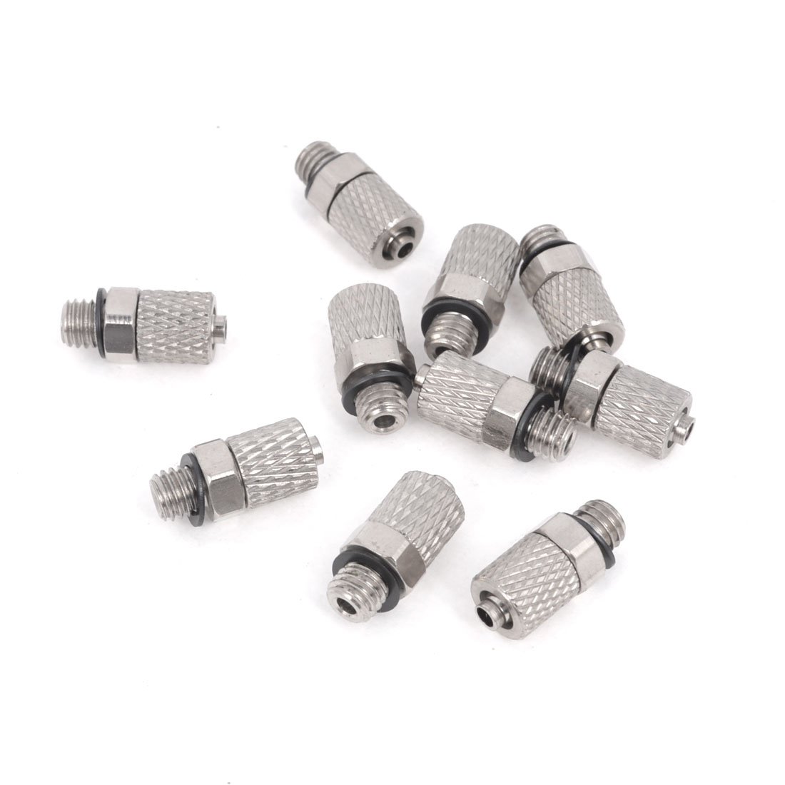 Sourcingmap 10Pcs M5 Male Thread Fitting Coupler Quick Connector for 4mmx6mm Pipe