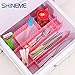 ShineMe Drawer Dividers 8pcs Adjustable Plastic Divider Household Storage Thickening Sub-Grid Finishing Shelves for Home Tidy Closet Stationary Makeup Socks Underwear Scarves Organizer (Pink)