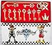 XCOSER Kingdom Hearts Keyblade Sora Weapon Keychain Pendant for Collection for mens Golden 12pcs