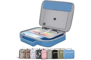 HAWGON Bible Cover for Women - Bible Case for Men Multi-Functional Stationery Organizer - pencil Case Organizers - Bible Study Supplies for Home, Office, Travel - 11"x8"x2.5"(Blue)