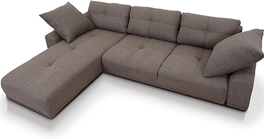 Amazon Co Jp Doris カウチソファー ソファー 3人掛け ローソファー 2cm幅 クッション付 ファブリック ブラウン ボーテカウチ ホーム キッチン