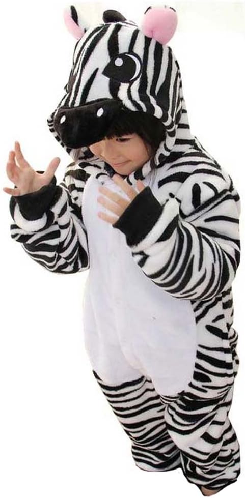 Cosplay Halloween Unisex Childrens' Costume Cute Party Animal Pajamas One-Piece Zebra S